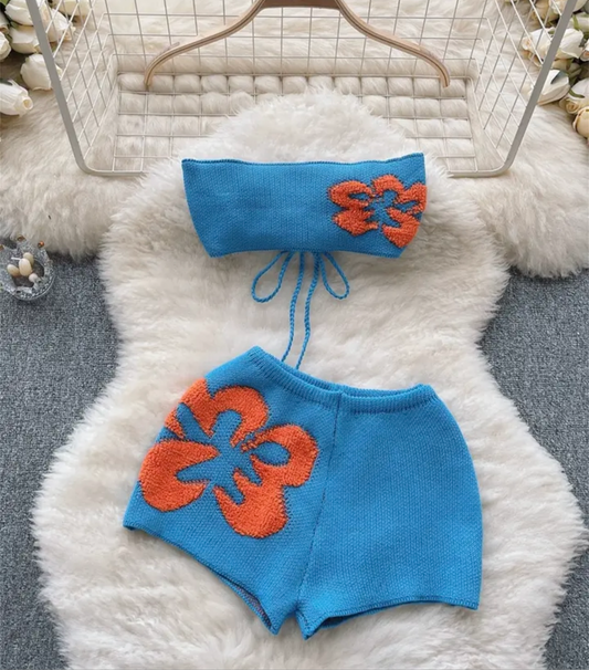 “Aloha” 2 pc set 🌺🧡💙